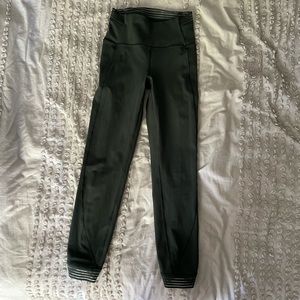 Olive Lululemon Cropped Leggings